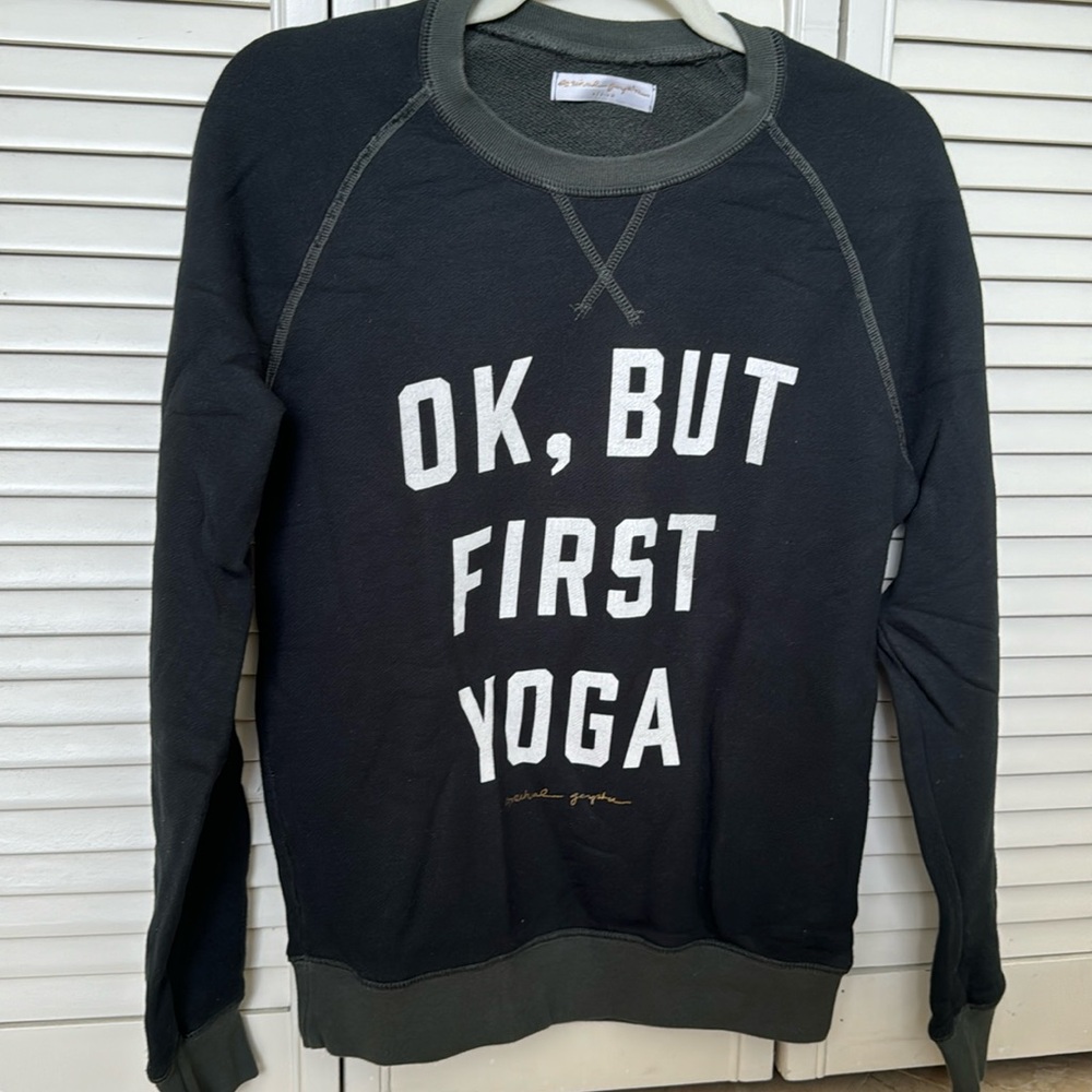 Spiritual Gangster Black Crewneck Sweatshirt with White Lettering